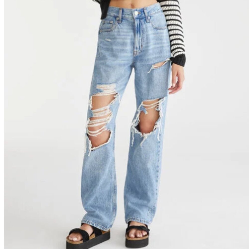 AERO 90's Baggy Jean non-stretch - Button Fly - Medium wash